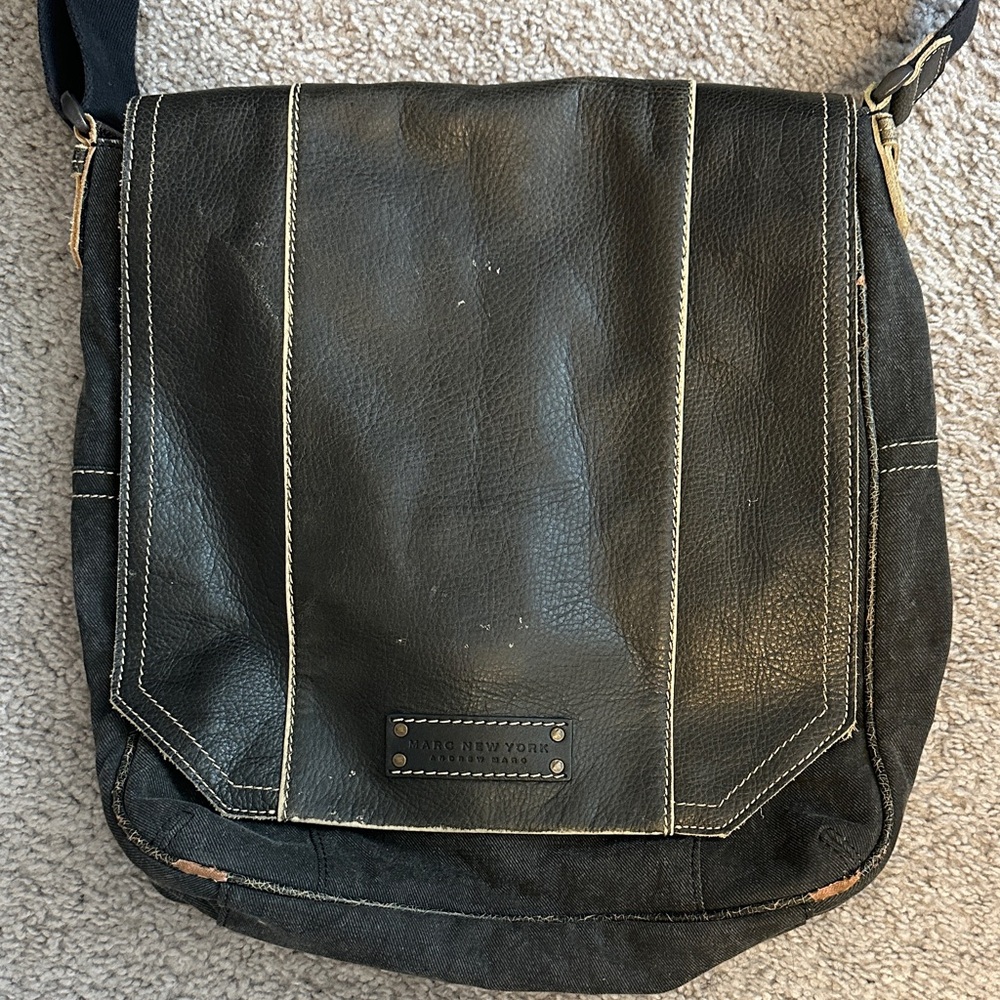 Black Leather Crossbody Bag